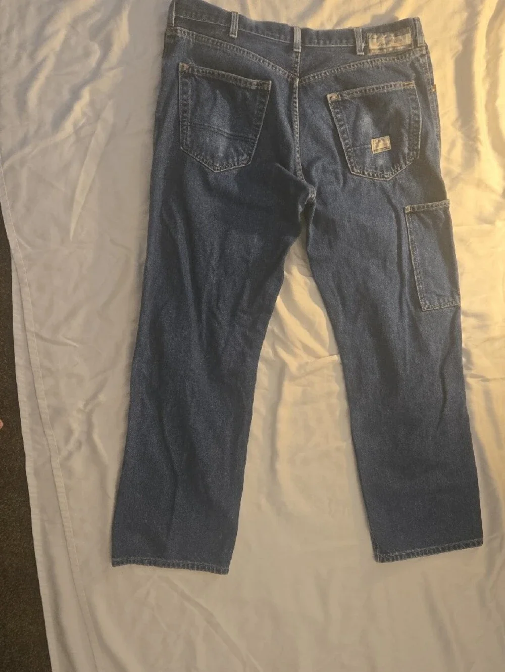 Levi's Men's Blue Relaxed Wide Jeans with Knee Panels